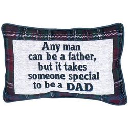 Any Man Can Be a Father Plaid Pillow