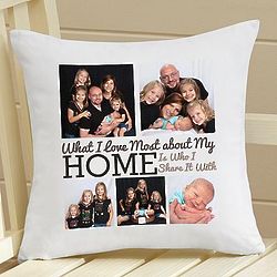 Personalized Heart of the Home Throw Pillow