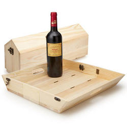 Convertible Wine Bottle Carrier and Serving Tray