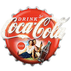 Coca-Cola Bottle Cap Lit Marquee Sign