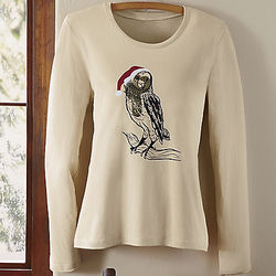 Holiday Owl Jersey Top Misses Save 56%
