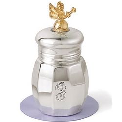 Engraved Singe Initial Sterling Silver Tooth Fairy Box