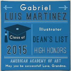 Personalized Class of Your Own Graduation Canvas Print