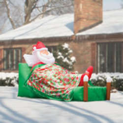 Inflatable Slumbering Santa