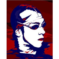 Michael Phelps Red, White, and Blue Pop Art Print