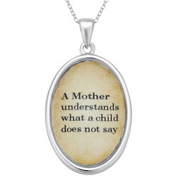A Mother Understands Sterling Silver Pendant