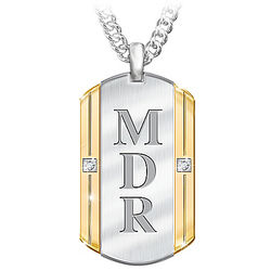 Beloved Son Monogrammed Diamond Pendant