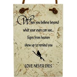 Love Never Dies Jerusalem Stone Bereavement Plaque