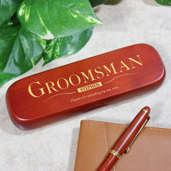 Personalized Groomsman Rosewood Pen Set
