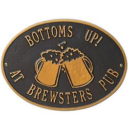 Personalized Beer Mug Oval Aluminum Plaque