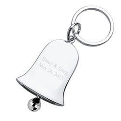 Silver Wedding Bell Keychain