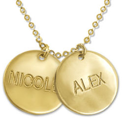 Personalized 14 Karat Gold Mother's Name Necklace