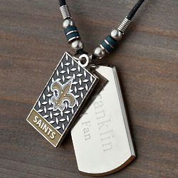 Personalized NFL Dog Tag Necklace