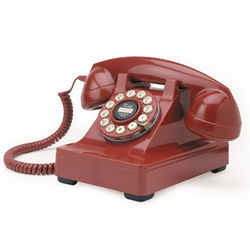 Vintage Red Desk Telephone