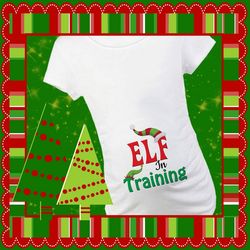 Elf in Training Christmas Maternity T-Shirt