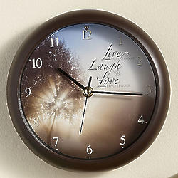Live, Laugh, Love Inspirational Clock