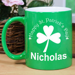 Happy St. Patrick's Day Personalized Two-Tone Mug