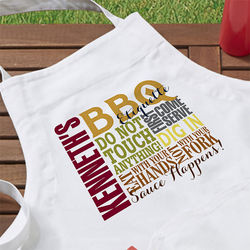 Barbecue Rules Personalized Apron