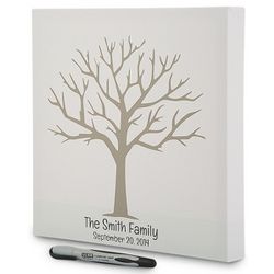 Personalized Family Tree Signature Canvas Art Print