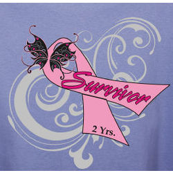 Personalized Hope Ribbon Breast Cancer Survivor T-Shirt