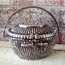Personalized Silver Nantucket Basket Keepsake Jewelry Box