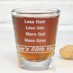 Birthday Troubles Personalized Shot Glass