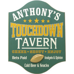 Touchdown Tavern Personalized Man Cave Sign