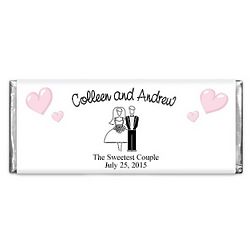 Hershey's Sweetest Couple Personalized Large Chocolate Bar Favor