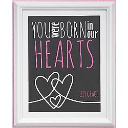 Personalized In Our Hearts Framed Print