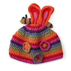 Hand Crocheted Butterfly Hat
