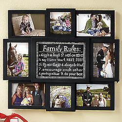 Family Rules Collage Frame