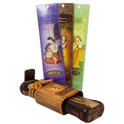 Prabhuji's Bamboo Incense Burner with 3 Harmony Incense Packs