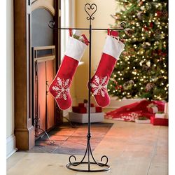 Metal Stocking Hanger with Heart Finial