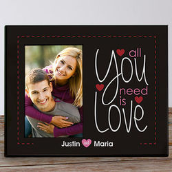 Personalized All You Need is Love Printed Frame