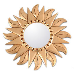 Sunflower Gilded Wood Metallic Mirror