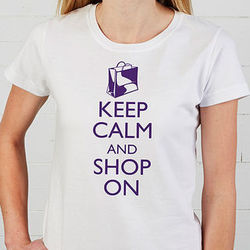 Personalized Keep Calm Ladies Fitted Tee