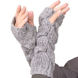 Cambia Cableknit Fingerless Mittens