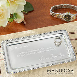 Personalized String of Pearls Jewelry Tray