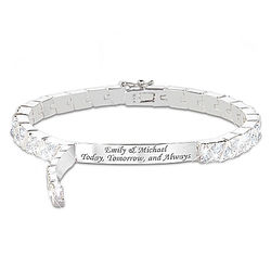 Hidden Message of Love Personalized Crystal Bracelet