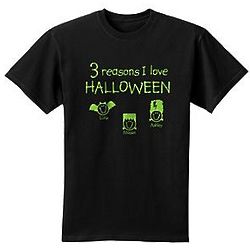 Personalized Reasons I Love Halloween T-Shirt