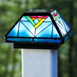 Artisan Glass Solar Post Cap Light