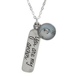 Pewter You Are My Anchor Necklace