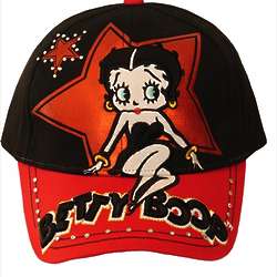 Betty Boop Star Embroidered Baseball Cap