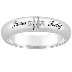 Platinum Plated Cross Couples Name Band