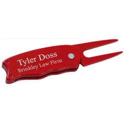 Personalized Golf Divot Tool in Red