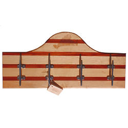 Personalized Maple and Mahogany Coat Rack