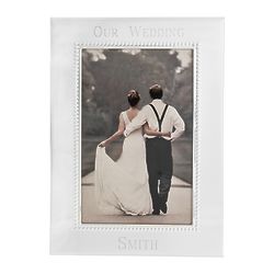 Personalized Wedding Day Beaded Picture Frame