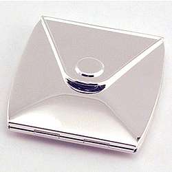 Personalized Silver Plated Envelope Compact