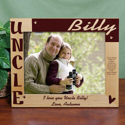Large Personalized Uncle Picture Frame