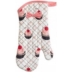Cherry Cupcake Oven Mitt with Bow